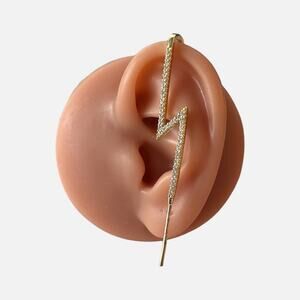 One Piece Crystals Gold Earring